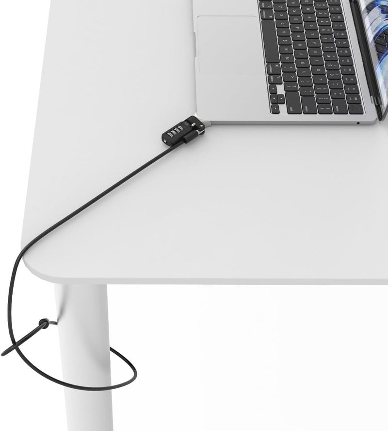 Compulocks Ledge Lock Adapter for MacBook Air 13" M2-M4 with Combination Lock Silver - Image 1